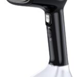 1800W Black Clothes Steamer, Wet/Dry, 20s Heat-Up, Detachable Tank, Gloves, 120V