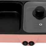 2-in-1 Electric Hot Pot with Grill, Portable Non-Stick Shabu Shabu Pot & Griddle