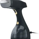1500W Black Handheld Garment Steamer, Lint Remover & Brush, Fast Heat, 18-Min Steam