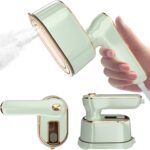 Mint Green Mini Travel Steamer Iron, Portable, College/Dorm/Home