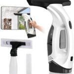 Cordless Window Vacuum Squeegee, 2000Pa, 2200mAh, 150ml Tank, for Glass/Tiles/Mirrors/Car, White