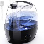 2.2L Whisper-Quiet Cool Mist Humidifier, 30H, 360° Nozzle, Night Light, BPA-Free